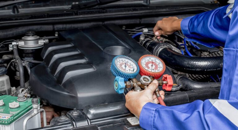 aire acondicionado de auto con gas refrigerante