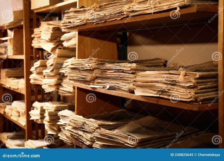 archivo de periodicos en una biblioteca