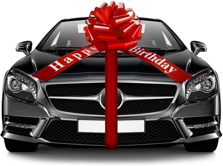 auto de lujo con cintas de regalo