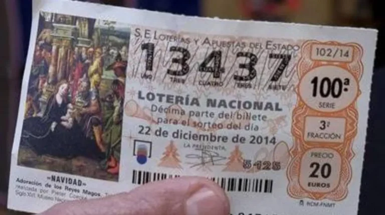 boleto de loteria con numeros ganadores