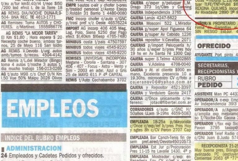 busqueda de empleo en clasificados