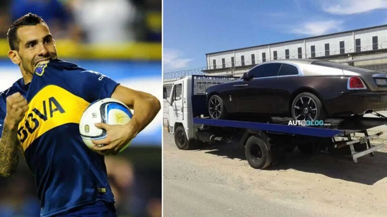 carlos tevez y su rolls royce elegante