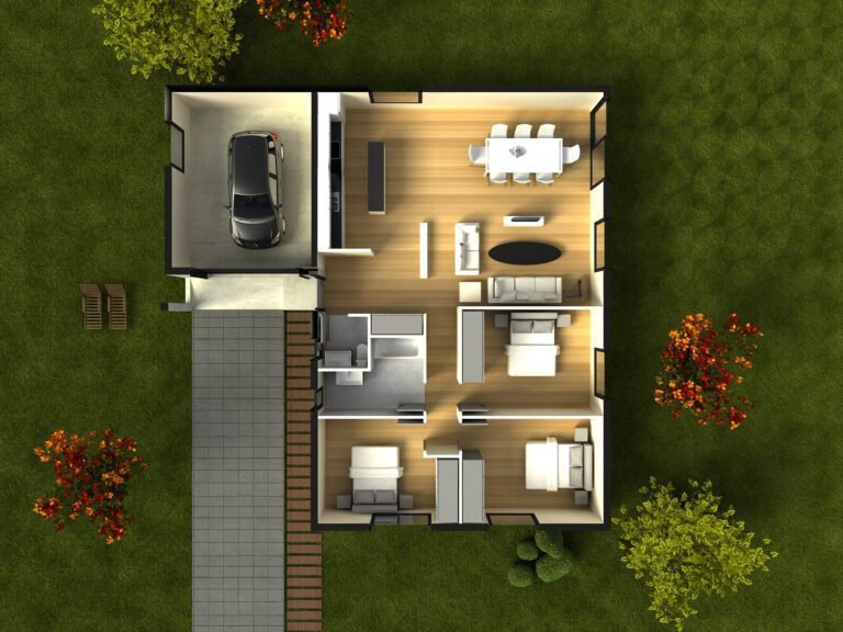 casa con llaves cruzadas sobre un plano