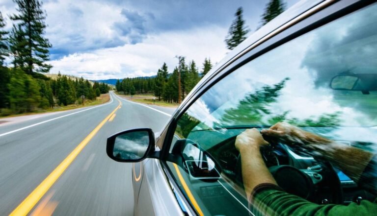 choferes conduciendo en una carretera segura