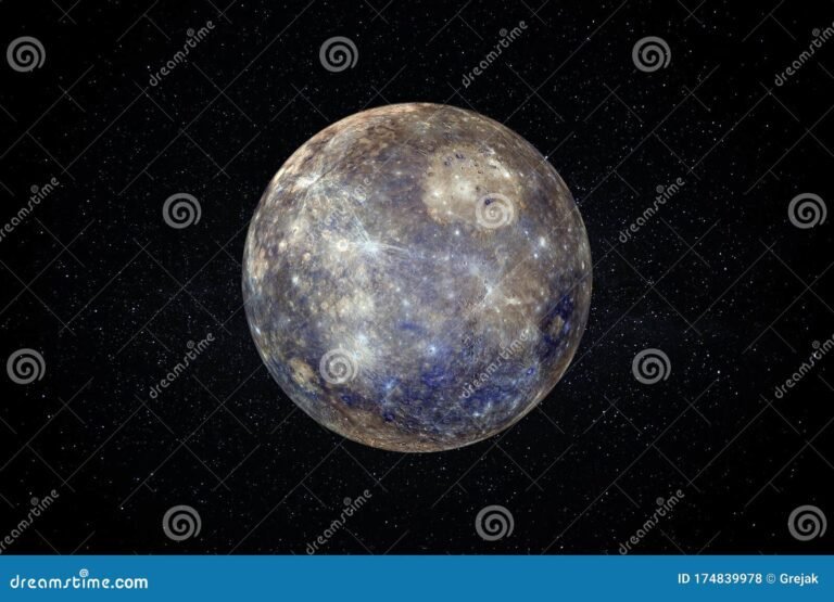 cielo estrellado con planeta mercurio