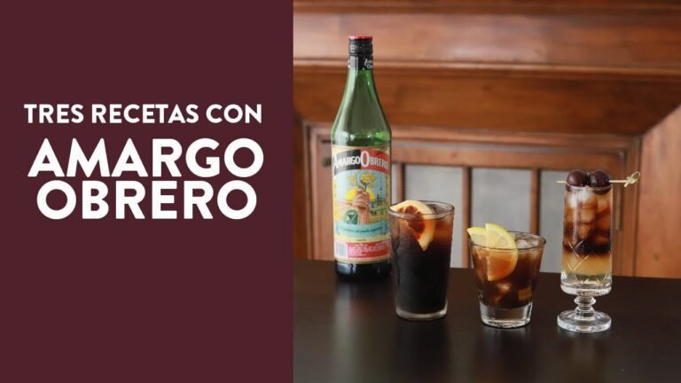 cocteles coloridos con amargo obrero