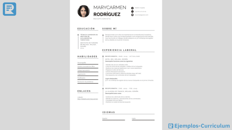 ejemplo de curriculum vitae moderno