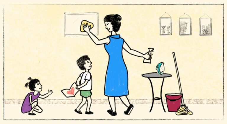 empleada domestica en accion en hogar
