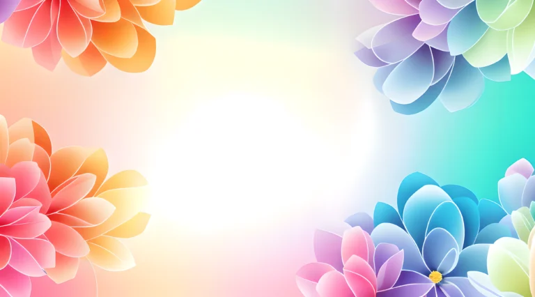flores coloridas sobre un fondo suave