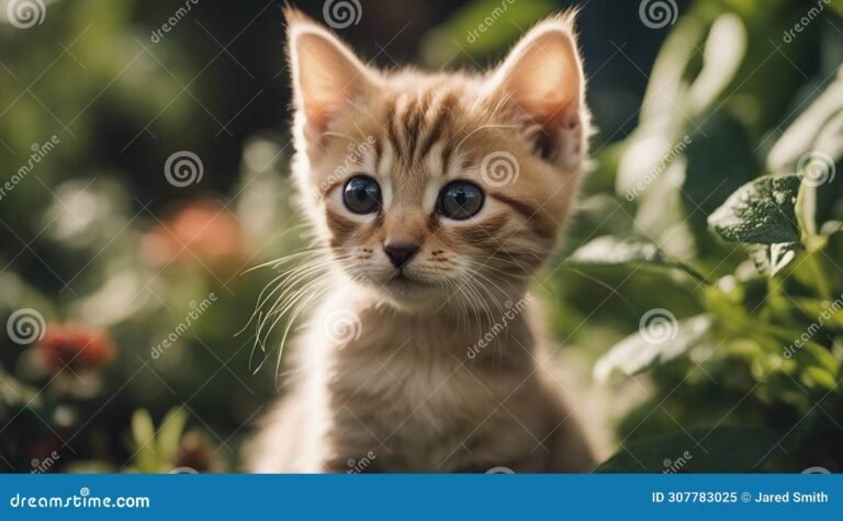 gato curioso mirando un jardin