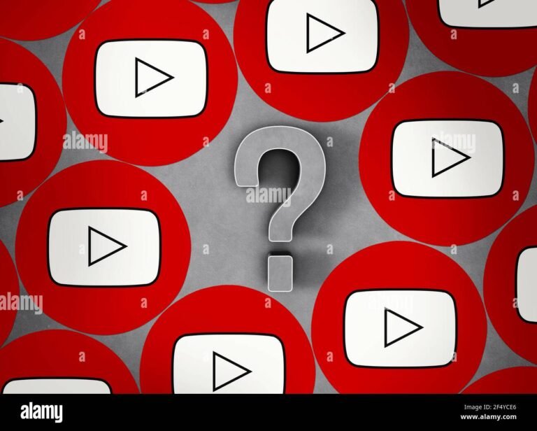 icono de youtube y un signo de interrogacion