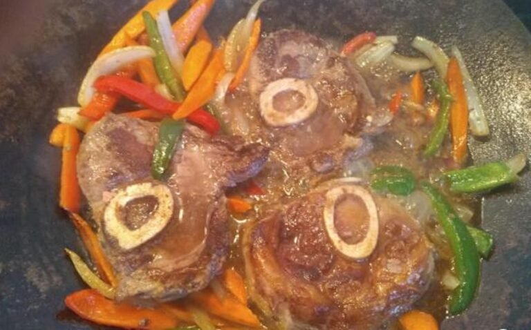 ingredientes frescos para osobuco al disco