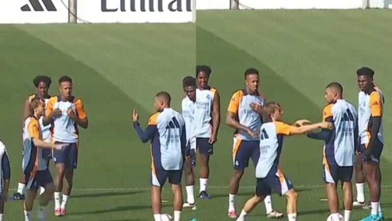 jugadores de futbol en pleno entrenamiento