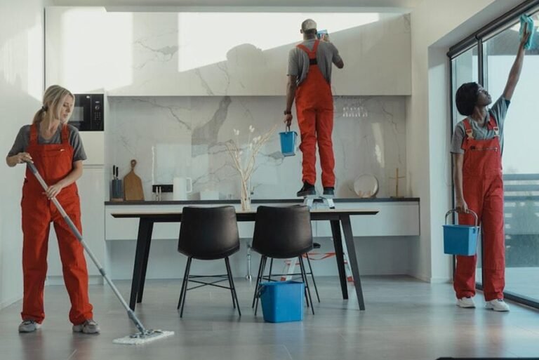 limpieza de espacios en un evento