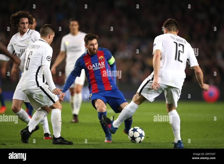 lionel messi en accion con el barcelona