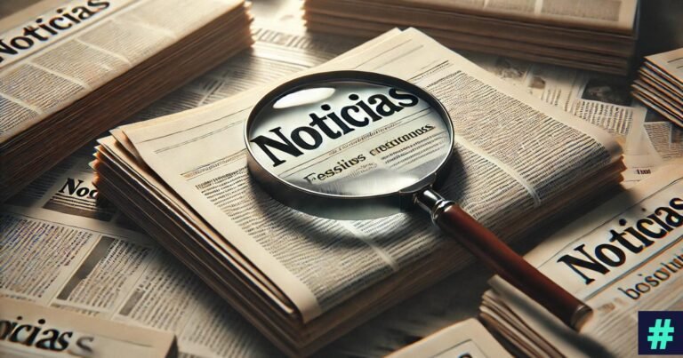 lupa sobre un periodico con noticias relevantes