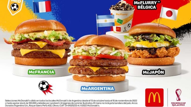 mapa de argentina con hamburguesas ilustrativas