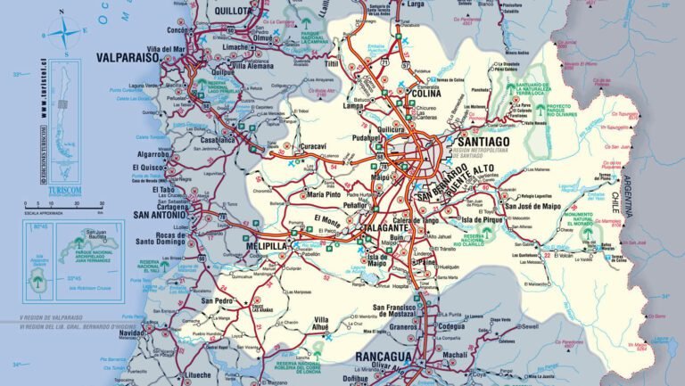 mapa de comunas con colores diferenciados