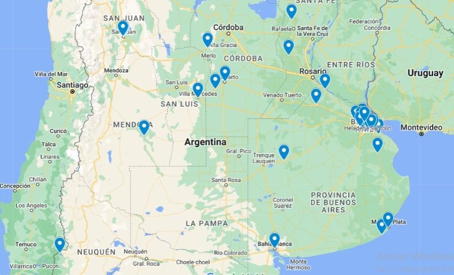Dónde se encuentran las sucursales de Sei Tu Helados en Argentina 8 Dónde se encuentran las sucursales de Sei Tu Helados en Argentina