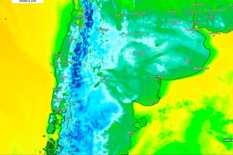 mapa de rio negro con luces de emergencia