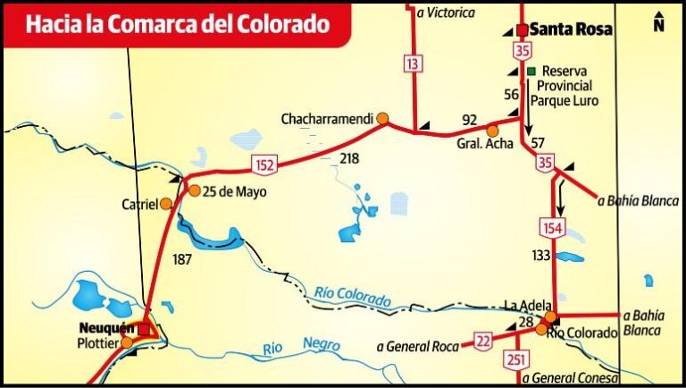 mapa del rio colorado hacia bahia blanca