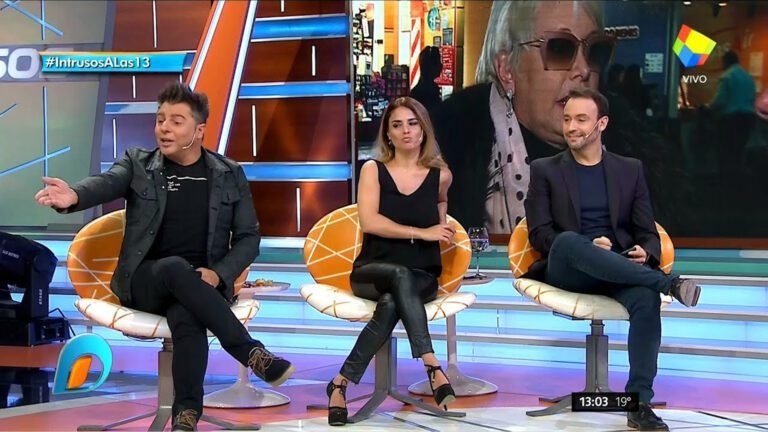 marina calabro en un set de television