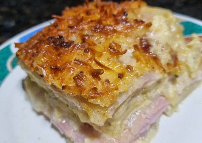 Cómo preparar milhojas de papa con jamón y queso fácilmente 8 Cómo preparar milhojas de papa con jamón y queso fácilmente