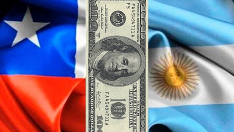 monedas chilenas y argentinas juntas