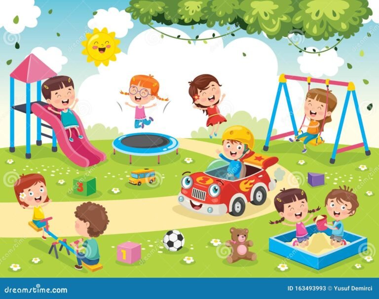 ninos jugando en un parque