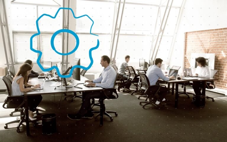 oficina virtual moderna con tecnologia avanzada