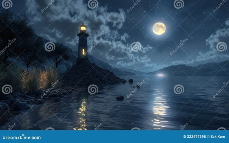 paisaje sereno bajo un cielo estrellado