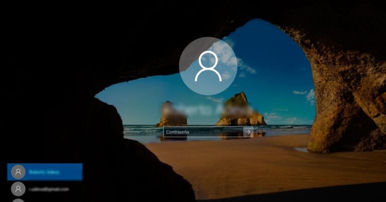 pantalla de inicio de sesion en computadora