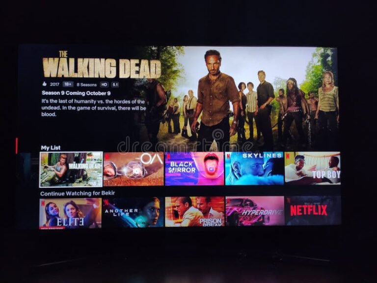 pantalla de television con una serie reproduciendose