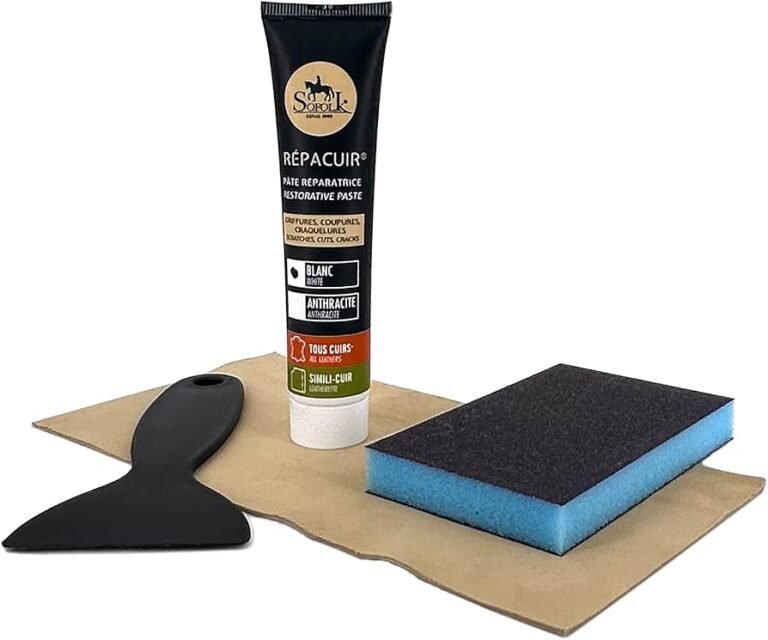 pasta y herramientas para reparar cuero sintetico