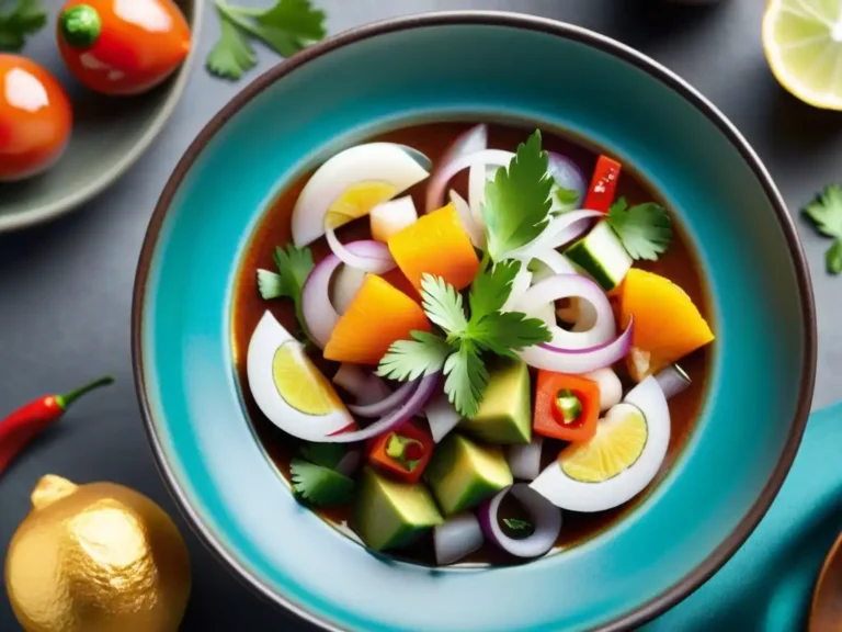 plato gourmet con ingredientes frescos y coloridos