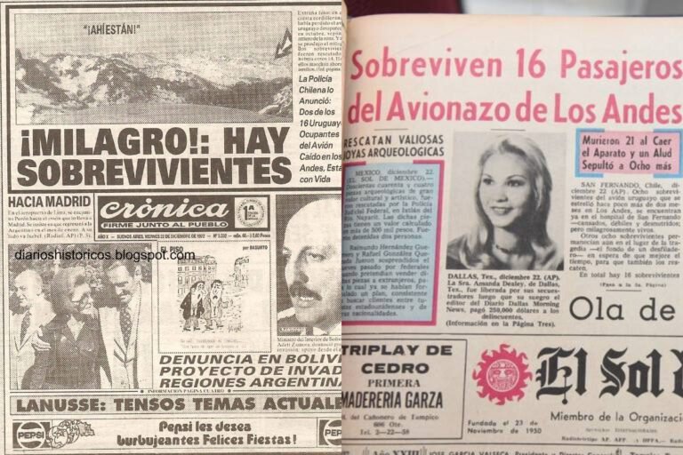 portada del diario los andes en papel