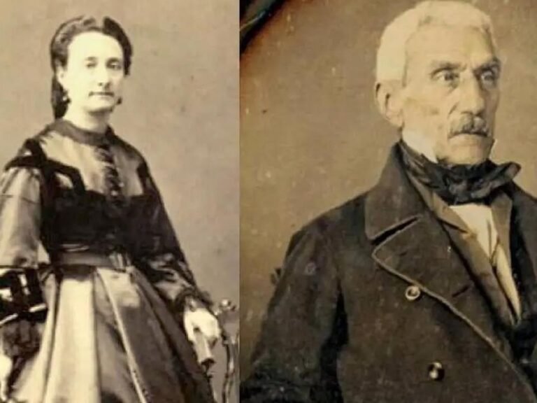 retrato de jose de san martin y su hija