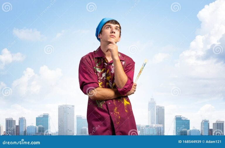 retrato de un joven artista urbano