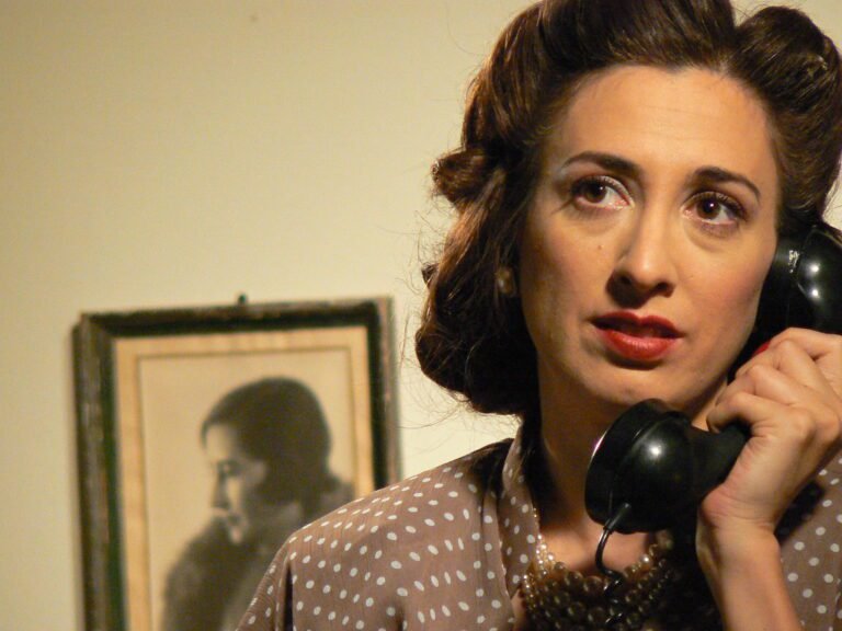 retrato de una actriz en un set