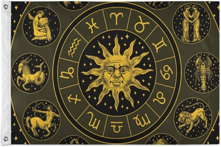 rueda zodiacal con colores vibrantes