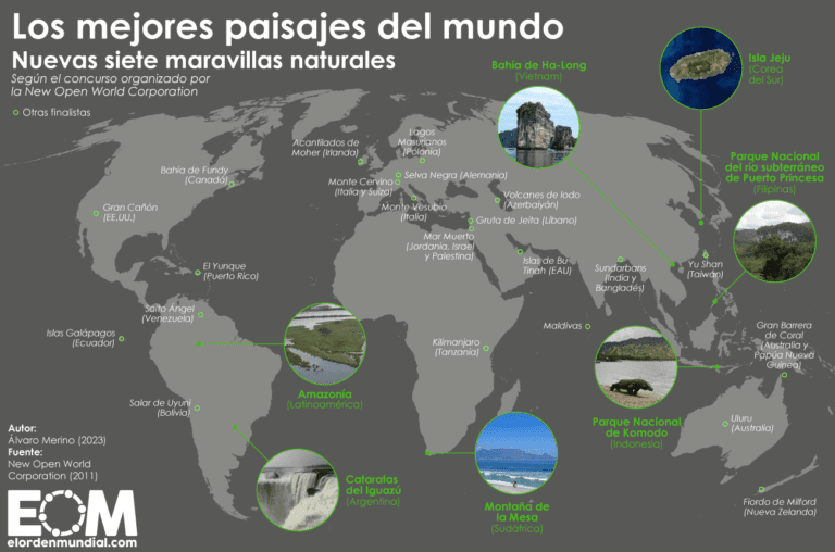Cuáles son las siete maravillas naturales del mundo y dónde se encuentran 9 siete maravillas naturales en un mapa