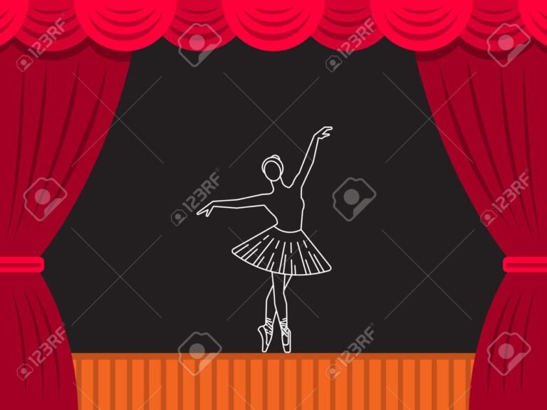 silueta de un bailarin en el escenario