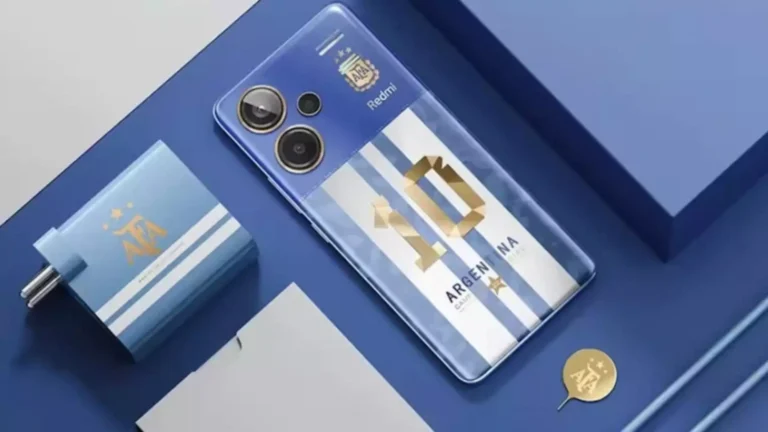 telefono celular con fondo argentino