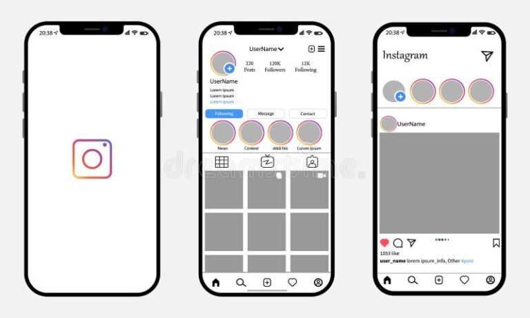 telefono con pantalla de instagram abierta