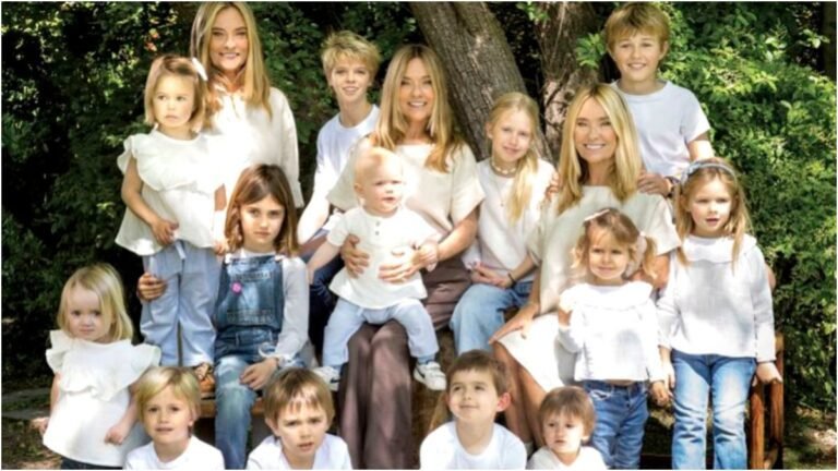 trillizas de oro en un entorno familiar