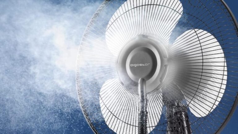 ventilador con aire fresco en movimiento